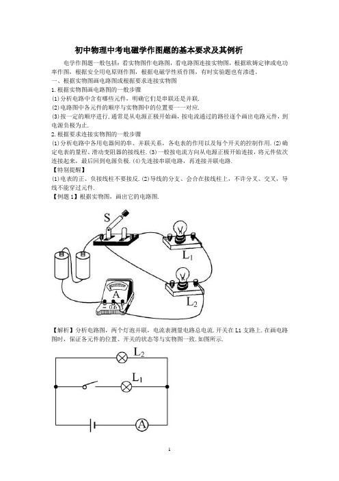 初中物理中考电磁学作图题的基本要求及其例析