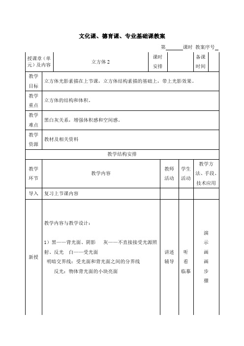 素描教案立方体