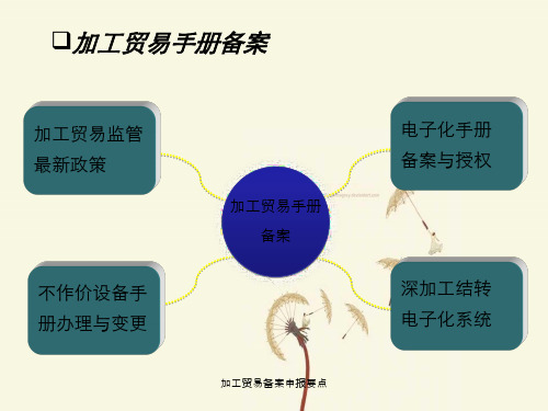 加工贸易备案申报要点