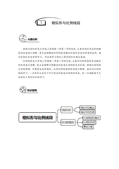 沪教版 九年级数学 暑假同步讲义 第1讲 相似形与比例线段(提高版)