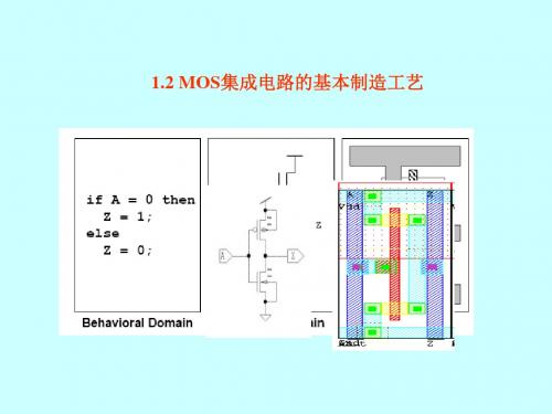 MOS集成电路的基本制造工艺ppt课件