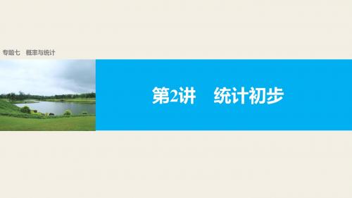 【新步步高】2017版高考数学(文江苏专用)大二轮总复习与增分策略配套课件专题七概率与统计 第2讲统计初步