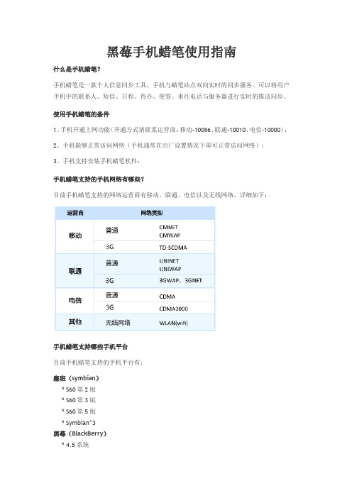 黑莓手机蜡笔指南