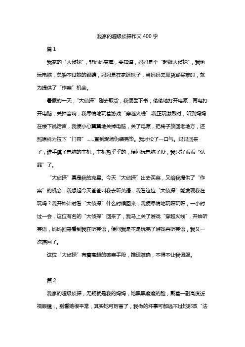 我家的超级侦探作文400字