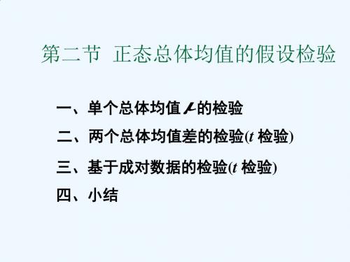 正态总体均值的假设检验讲义PPT(39张)