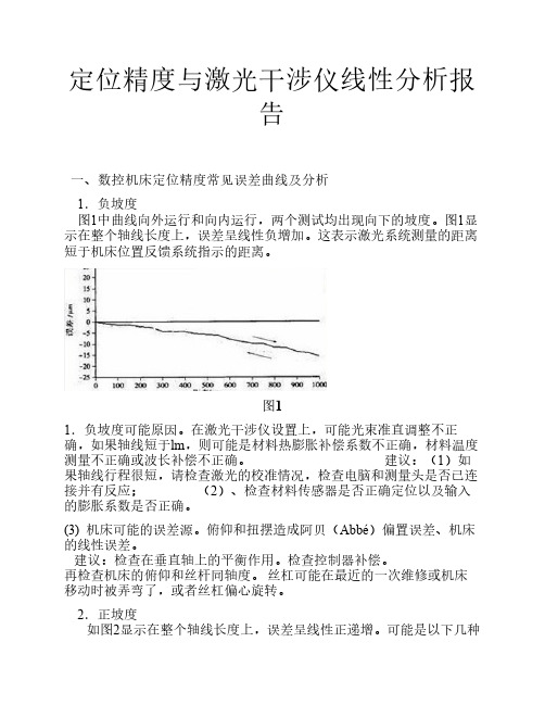 数控机床定位精度与激光干涉仪测试曲线分析报告