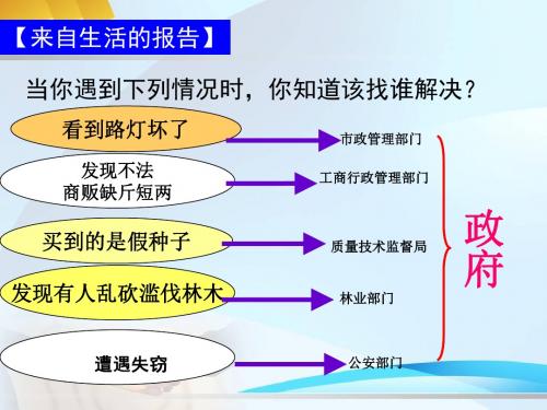 人教版高中政治必修二3.1政府的职能管理与服务课件 (共27张PPT)