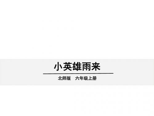 北师大版语文六年级上册第6单元《小英雄雨来》PPT课件2