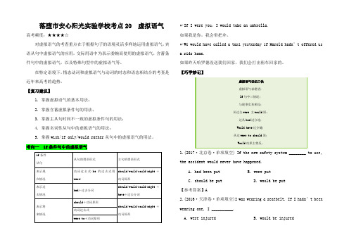 高考英语 考点一遍过专题2 虚拟语气(含解析)