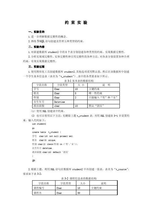 约束实现——精选推荐