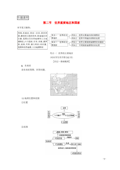 2019版高考地理复习世界地理第2节世界重要地区和国家学案鲁教版