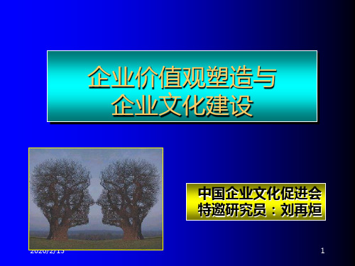 企业价值观塑造与企业文化建设PPT课件