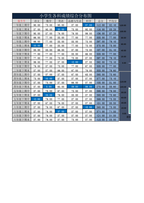 小学生成绩分析表Excel