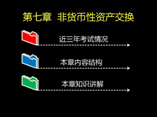 中级会计实务第七章 非货币性资产交换