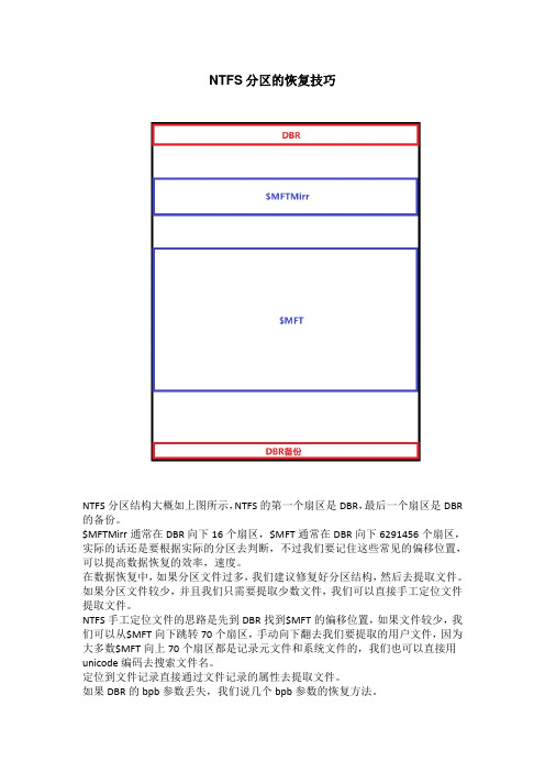 NTFS分区的恢复技巧