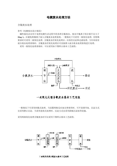 电镀废水处理方法个人心得总结