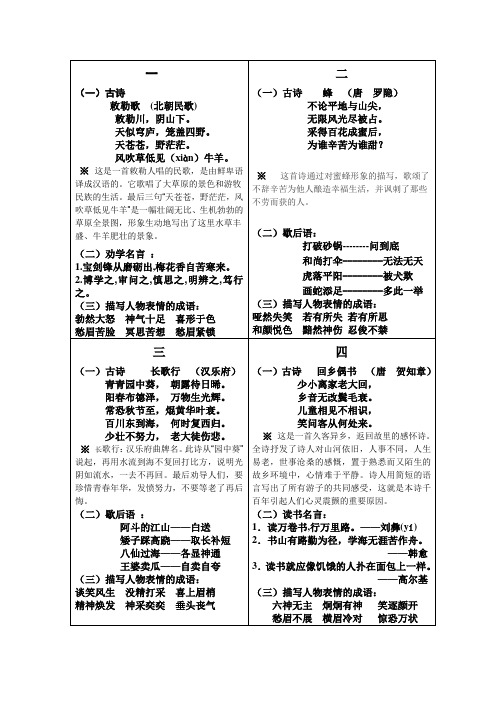 日积月累(整理稿)