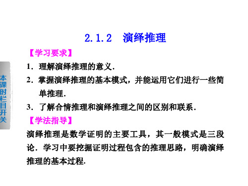 高二物理选修2-2课件：2.1.2 演绎推理