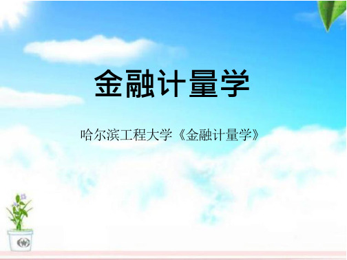 哈尔滨工程大学《金融计量学》课件-第8章单位根检验法