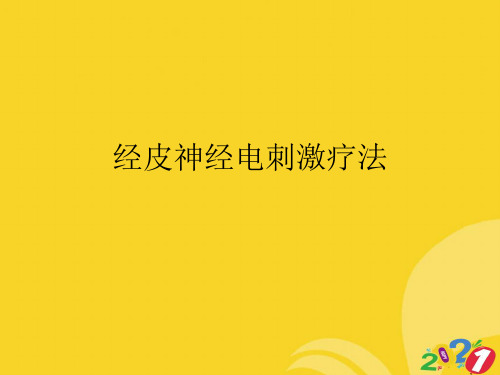 2021新经皮神经电刺激疗法专业资料