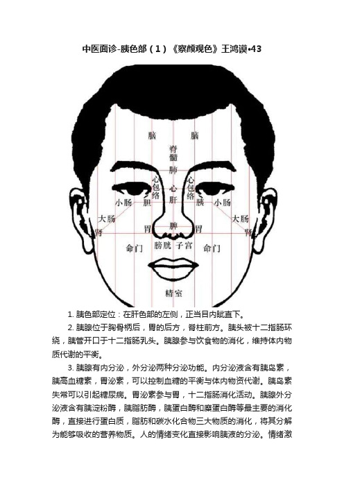 中医面诊-胰色部（1）《察颜观色》王鸿谟·43