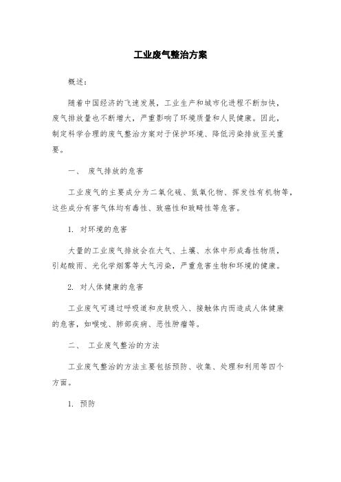 工业废气整治方案