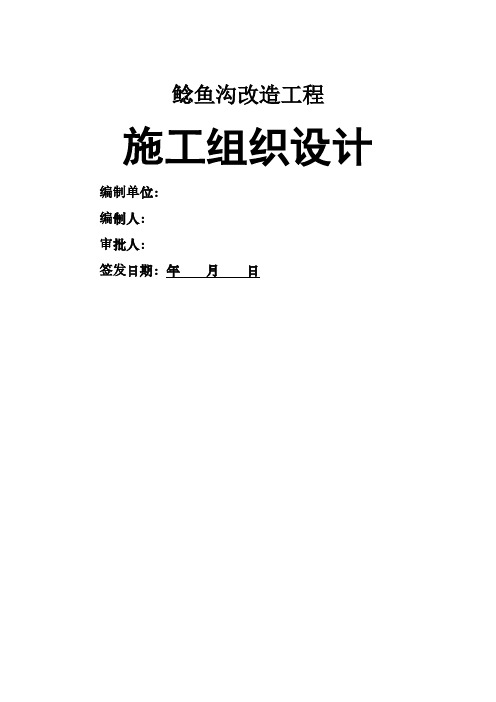 暗渠清淤施工组织设计
