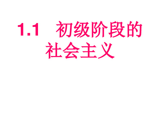 11初级阶段的社会主义(课件)