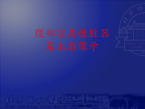 腹部实质性脏器基本影像学