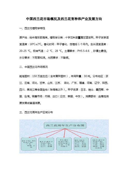 中国西兰花市场概况及西兰花育种和产业发展方向