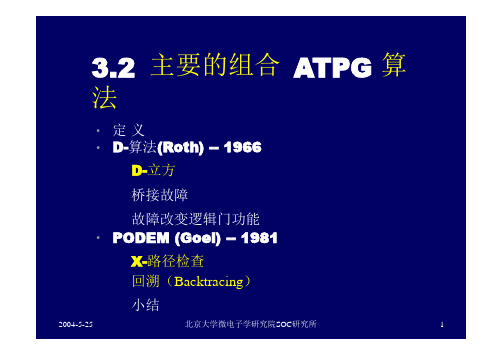 32主要的组合ATPG算法