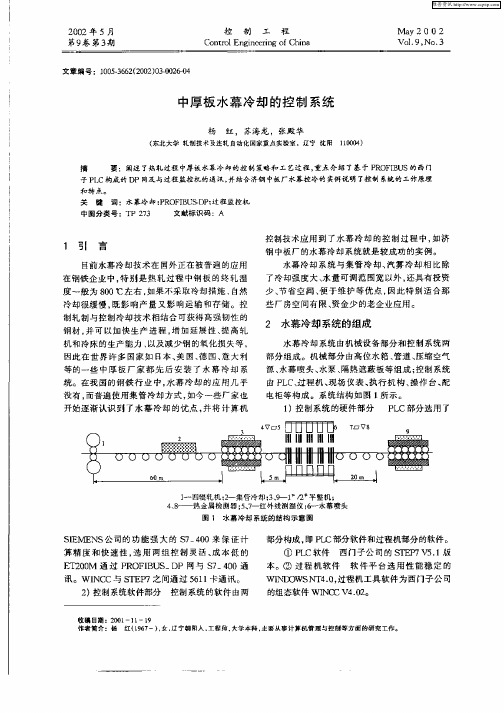 中厚板水幕冷却的控制系统