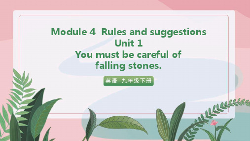 初中英语外研版九年级下册《Unit 1 You must be careful of falling