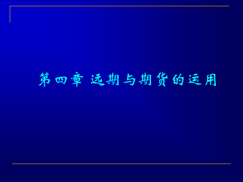 第四章 远期与期货的运用讲解