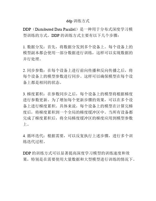 ddp训练方式