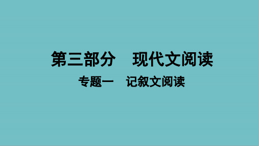 中考语文总复习现代文阅读专题一记叙文阅读课件