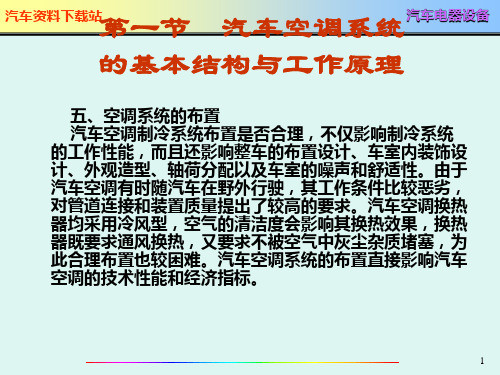 只传精品《汽车电器》详细第8章汽车空调系统(下)PPT课件