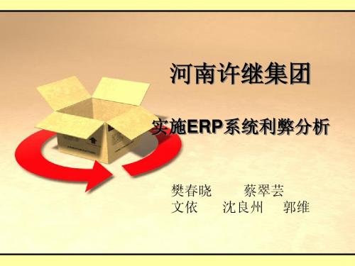 河南许继集团ERP案例分析