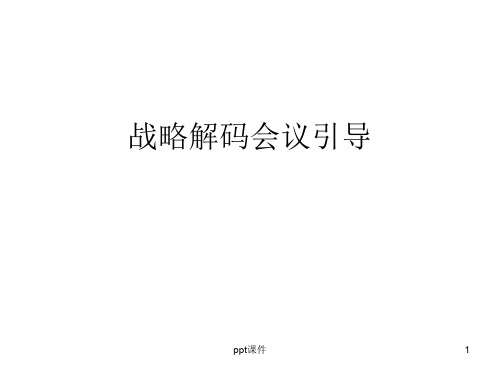 华为战略解码  ppt课件