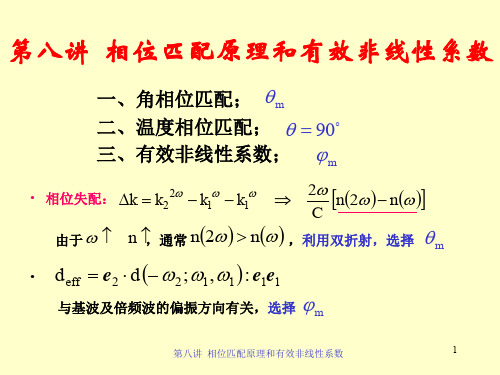 第八讲相位匹配原理