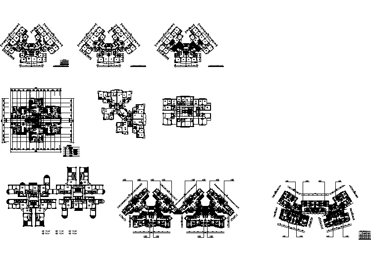 高层住宅户型经典建筑图(共8张)