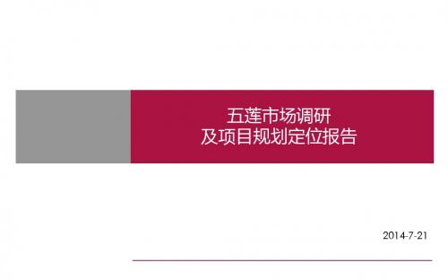 五莲商业核心项目规划定位报告