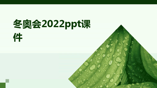 冬奥会2022PPT课件