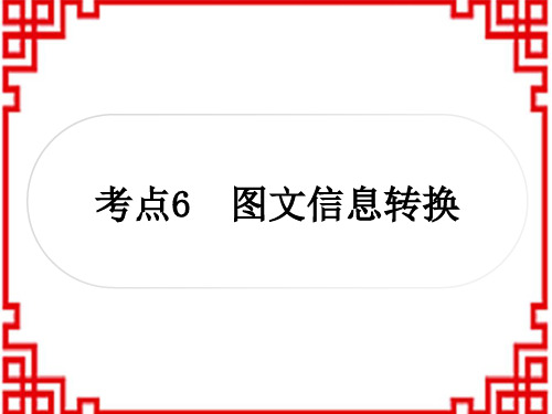 中考语文现代文阅读 考题十三 非连续性文本阅读 考点6 图文信息转换