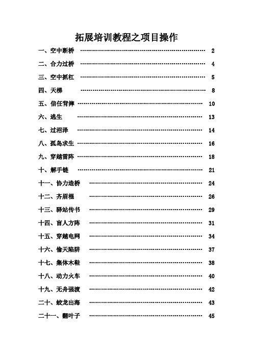 拓展培训教程之项目操作