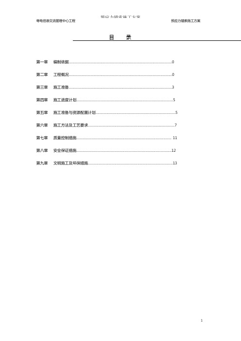 预应力锚索施工方案