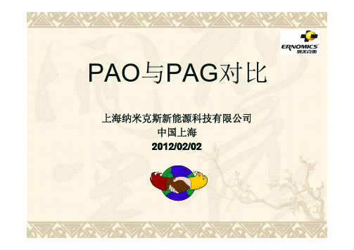 1 PAO与PAG比较Comparison of PAO and PAG