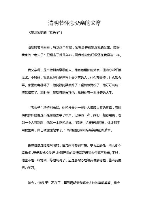 清明节怀念父亲的文章