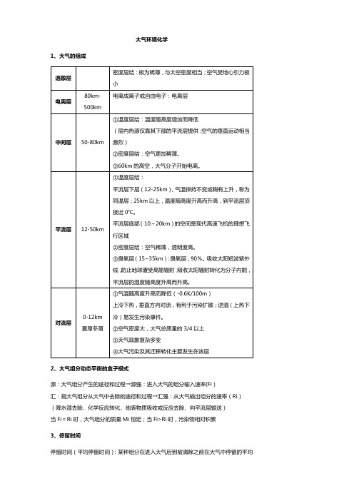 大气环境化学