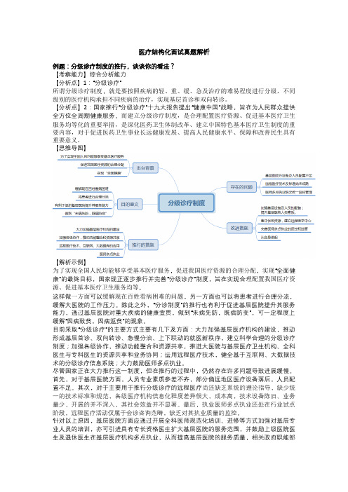 医疗结构化面试真题解析